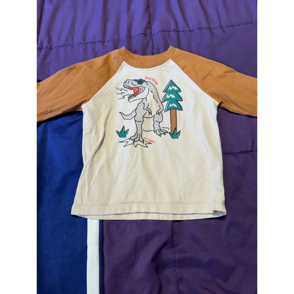 Jumping Beans & Garanimals Toddler Boys 2T Dinosaur Shirt Waffle Tee Joggers Set
